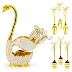 Flylin Coffee Dessert Set Swan Base Holder 3 Spoons And. Fixed Price $33.76.
