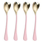 Hissf Pieces Dessert Spoons, Inches,pink Heart 4PC-6.7IN-PINK,. Fixed Price $24.24.