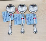 (3) Wallace Floral 1902 Bouillon Spoons Silver Plated Vintage Monogram. Fixed Price $34.00.