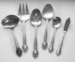 ORL29 By Orleans Stainless (6) Serving Pieces. Fixed Price $36.99.