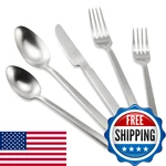 Kelenfer Stainless Steel Flatware Set Hand Forged 18/10 Silverware Cutlery. Fixed Price $62.05.