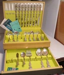 Vintage Oneida 1881 Rogers Baroque Rose Flatware Set & Box 60 Pc Silverplate 8PL. Fixed Price $259.98.