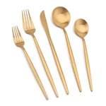 Matte Gold Silverware Set, Vanys 20 Piece Stainless Steel Cutlery Flatware Se.... Fixed Price $50.60.