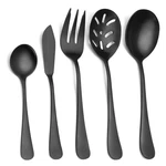 Matte Black Serving Set Sharecook 5-PIECE 18/0 Stainless Steel Large Hostess .... Fixed Price $21.17.