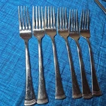Lenox Portola Glossy Set Of 6 Salad Forks 18/10 Stainless Flatware (7 1/4"). Fixed Price $19.45.