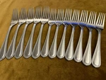 Oneida Countess Glossy Stainless Steel 4 Dinner Forks & 5 Salad. Fixed Price $49.75.