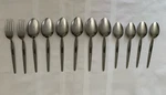 INS392 International (is) Rogers Flatware Black Accent Japan Stainless 12PC Disc. Fixed Price $24.91.