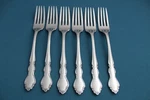 Oneida Dover Glossy Dinner Forks (set Of 6) Stainless Cube 7 3/8". Fixed Price $148.49.