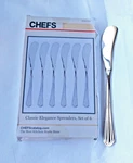 6 Pc Stainless Steel Chefs Classic Elegance Cocktail/charcuterie Spreaders. Fixed Price $14.99.