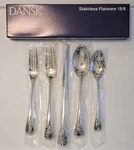 Dansk Torun Stainless Flatware 5 Piece Setting 18/8 Made Japan. Fixed Price $329.95.