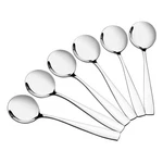 Kekow Soup Spoons, 12-PIECE Stainless Steel Round Spoon, Silver. Fixed Price $25.99.