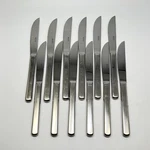 Sabatier SB18 Stainless Steel Glossy Dinner Steak Knife Round Tip Flatware 12PC. Fixed Price $40.00.