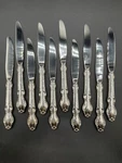 10 Qty-reed & Barton English Crown Dinner Knives Silverplate Flatware Silverware. Fixed Price $37.49.