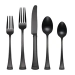 Lenox Portola Satin Black Piece Flatware Set, 20 Count, Metallic. Fixed Price $116.29.