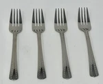 Oneida Fanfare Set Of 4 Salad Forks 7 1/8" Quality Stainless. Fixed Price $29.99.