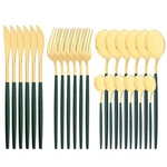 Mirror Cutlery Serving Set, 24-PIECE 18/0 Stainless Steel Silverware With Gre.... Fixed Price $38.22.