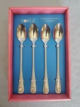 Nib! 4 Antigua Frost Iced Beverage Spoons By Towle. Fixed Price $22.00.