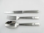 Christofle Hudson 3 Piece Place Setting Dinner Spoon And Fork With Knife. Fixed Price $114.65.