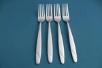 Oneida Risotto Salad Forks (set Of 4) 18/10 Stainless Frosted Handle 6 3/4". Fixed Price $38.99.