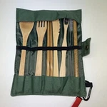 Bamboo Utensils Cutlery Set Bewbow Reusable Travel Eco-friendly. Fixed Price $17.00.