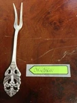 Rare Antique Snail Fork C5N1 (silverplate) By Carlen Of Sweden. Fixed Price $8.99.
