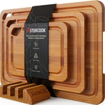 Astercook 4-PIECES Wood Cutting Board, Bamboo Chopping For Kitchen With. Fixed Price $125.23.