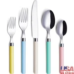20 Piece Flatware Set 4 Stainless Steel Dishwasher Safe Modern Elegant Dining Us. Fixed Price $41.02.