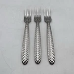 Portmeirion Botanic Garden Cocktail Forks Set 3 Stainless Steel Appetizer 6" Vtg. Fixed Price $19.96.