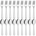 Unokit 24-PIECE Spoons And Forks Set Silverware Pieces, Sliver. Fixed Price $21.99.