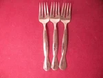 Set Of Salad Forks Oneida Usa Torsade Stainless Flatware Glossy 6 3/4". Fixed Price $77.14.