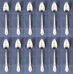 Oneida Silverplate Flatware - Fantasy Rose Fruit Spoons Set Of Twelve. Fixed Price $18.99.