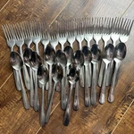 Lot Forks Set 14 Sysco Teaspoons Stainless Steel Flatware. Fixed Price $25.00.