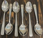 6 Teaspoon Centennial 18/10 Stainless By Wallace Silver Korea. Fixed Price $35.00.