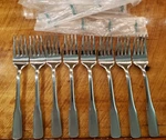 X Forks Stylecraft Stainless Satin Handle Flatware 6-3/8". Fixed Price $15.00.