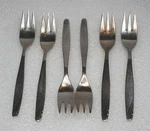 6ER Convolute Older Cake Forks Dessert 90ER Plated With Decorative Stripes. Fixed Price $23.49.