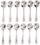 Winco 12-PIECE Dots Bouillon Spoon Set, 18-0 Stainless Steel,silver. Fixed Price $23.91.