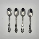 Oneida Michelangelo Fine Flatware Teaspoons Set 4 18/10 Stainless Steel Cube. Fixed Price $30.56.