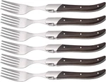 Laguiole By Flyingcolors 6 Dinner Forks Set Stainless Steel Wood Handle Gift Box. Fixed Price $28.30.