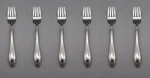 Oneida 18/10 Stainless Flatware Sharona Salad Forks - Set Of Six New. Fixed Price $29.99.