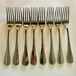 World 97 Stainless Flatware Restaurant Dinner Forks Lot Of 8. Fixed Price $25.00.