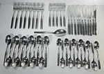 Lot Of 47 Ja Henckels Rapture 18/10 Stainless Flatware Set Fork Spoon Knife. Fixed Price $119.99.