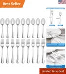 Mirror Polished 8-PIECE Fork And Spoon Set Perfect Home Restaurant Use. Fixed Price $13.29.