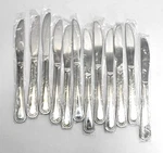 Winco Dots Heavyweight Dinner Knife 18/0 Stainless Steel 0005-08 Set Of 12. Fixed Price $19.95.