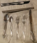 Oneida Satin Aquarius 18/8 Stainless Steel 5 Pc. Place Setting (service For One). Fixed Price $53.00.