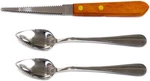 Set Of 2 Grapefruit Spoons And 1 Knife, Stainless Steel, Serrated Edg. Fixed Price $13.99.
