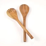 The Fine Living Co. Acacia Salad Servers, 11 Inches Wooden Spoon, Natural. Fixed Price $26.31.