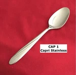 Capri Stainless CAP-1 Teaspoon 5 7/8" Swirls Steel Flatware. Fixed Price $7.51.