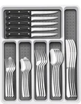 49-PIECE Silverware Set With Organizer, Heavy Duty Stainless Steel. Fixed Price $59.70.