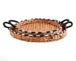 Mud Woven Trays, Striped Edge - Piece Set (42100118). Fixed Price $58.00.