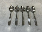 Reed & Barton Fiddler Ii Heritage Mint Stainless Flatware 5 Teaspoons 6-1/4 Euc. Fixed Price $20.00.